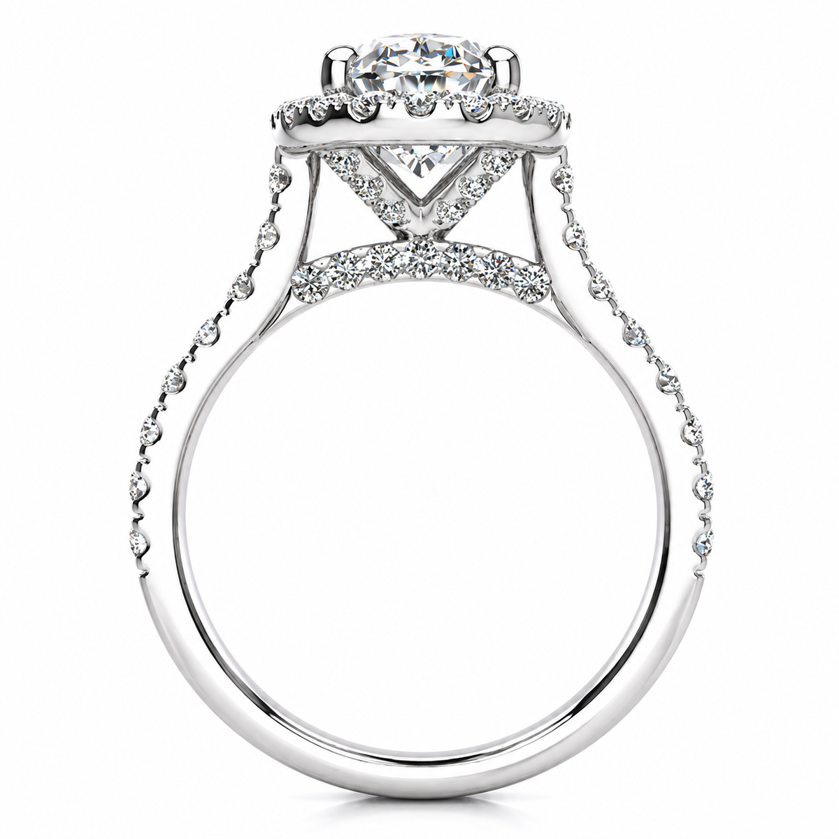 Josaleen Lab Grown Diamond Ring — white gold — side profile