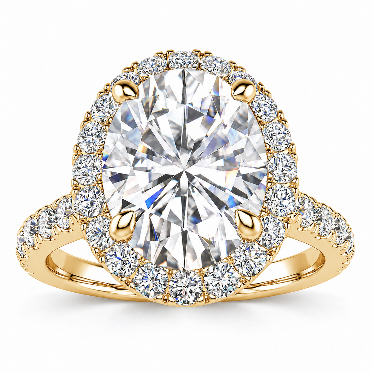 Josaleen Lab Grown Diamond Ring — yellow gold — front view