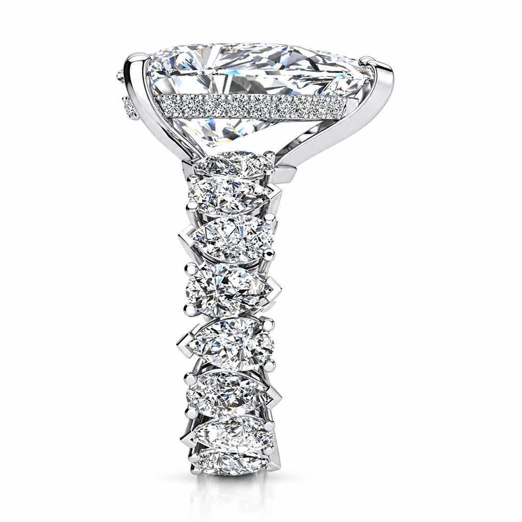 Josaphine Lab Grown Diamond Ring — white gold — end view
