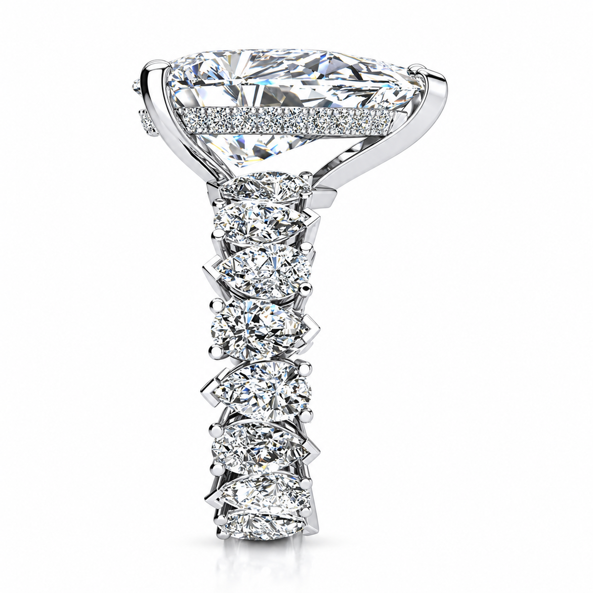 Josaphine Lab Grown Diamond Ring — white gold — end view