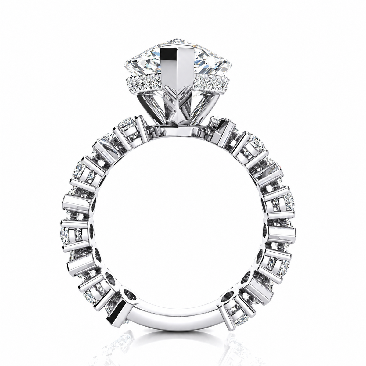 Josaphine Lab Grown Diamond Ring — white gold — side view