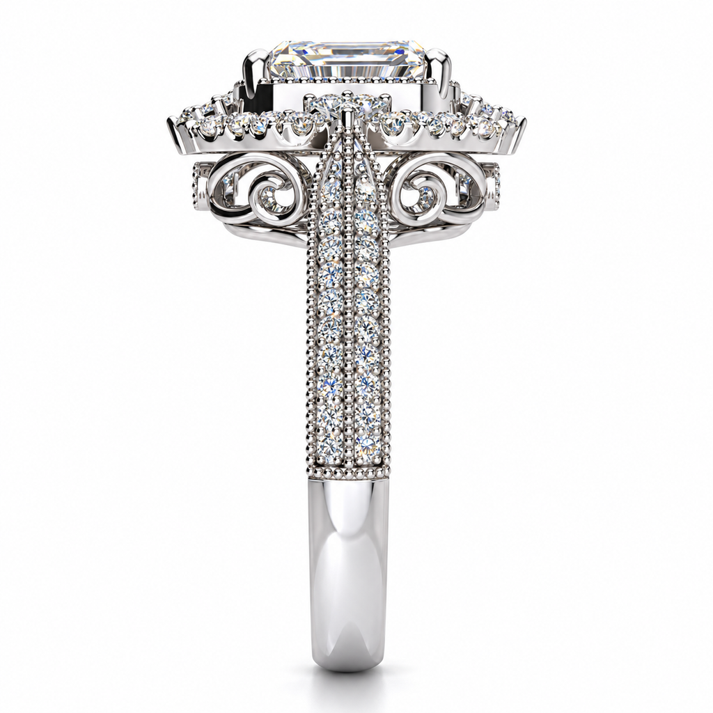 Josie Lab Grown Diamond Ring — white gold — end view