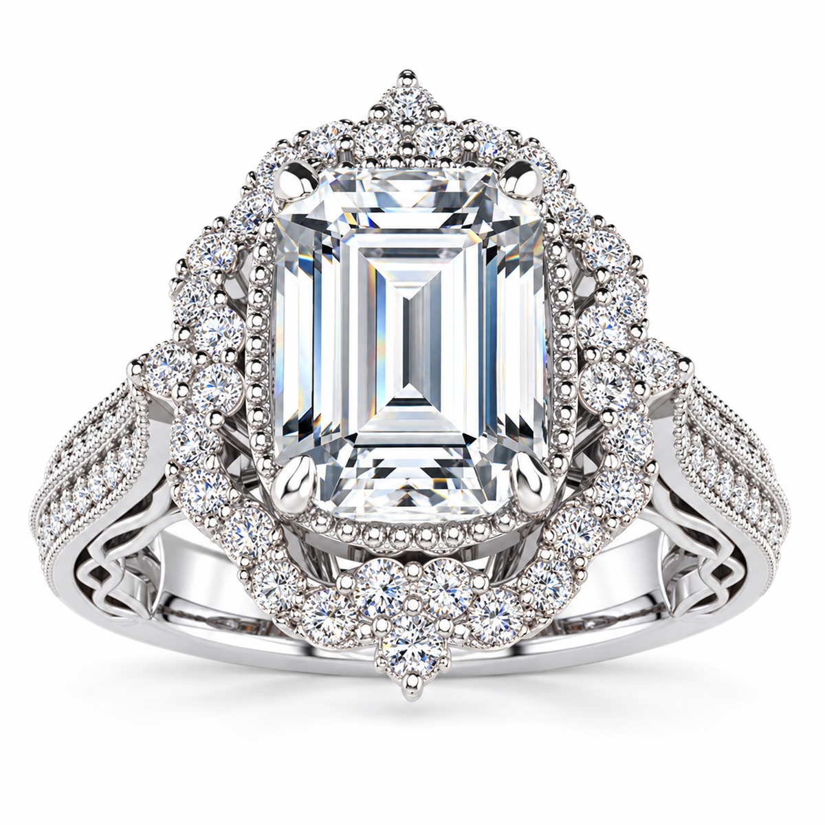 Josie Lab Grown Diamond Ring — white gold — front view