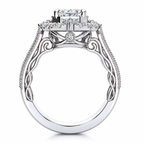 Josie Lab Grown Diamond Ring — white gold — side profile