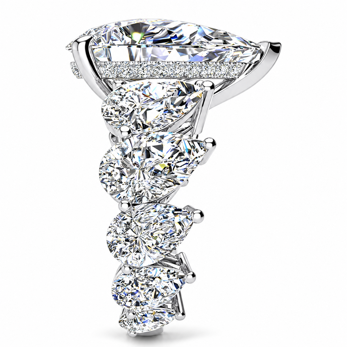 Joy Lab Grown Diamond Ring — white gold — end view