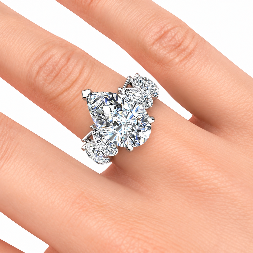 Joy Lab Grown Diamond Ring — white gold — hand view