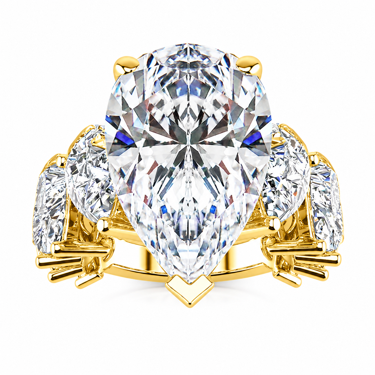 Joy Lab Grown Diamond Ring — yellow gold — front view