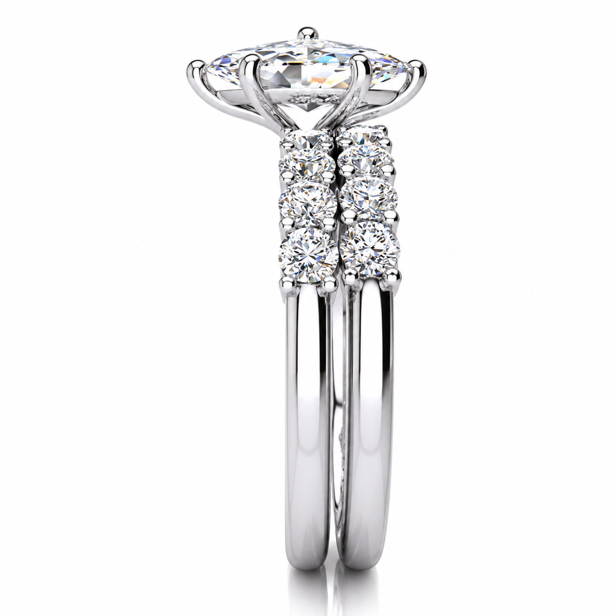Jude Lab Grown Diamond Ring — white gold — end view