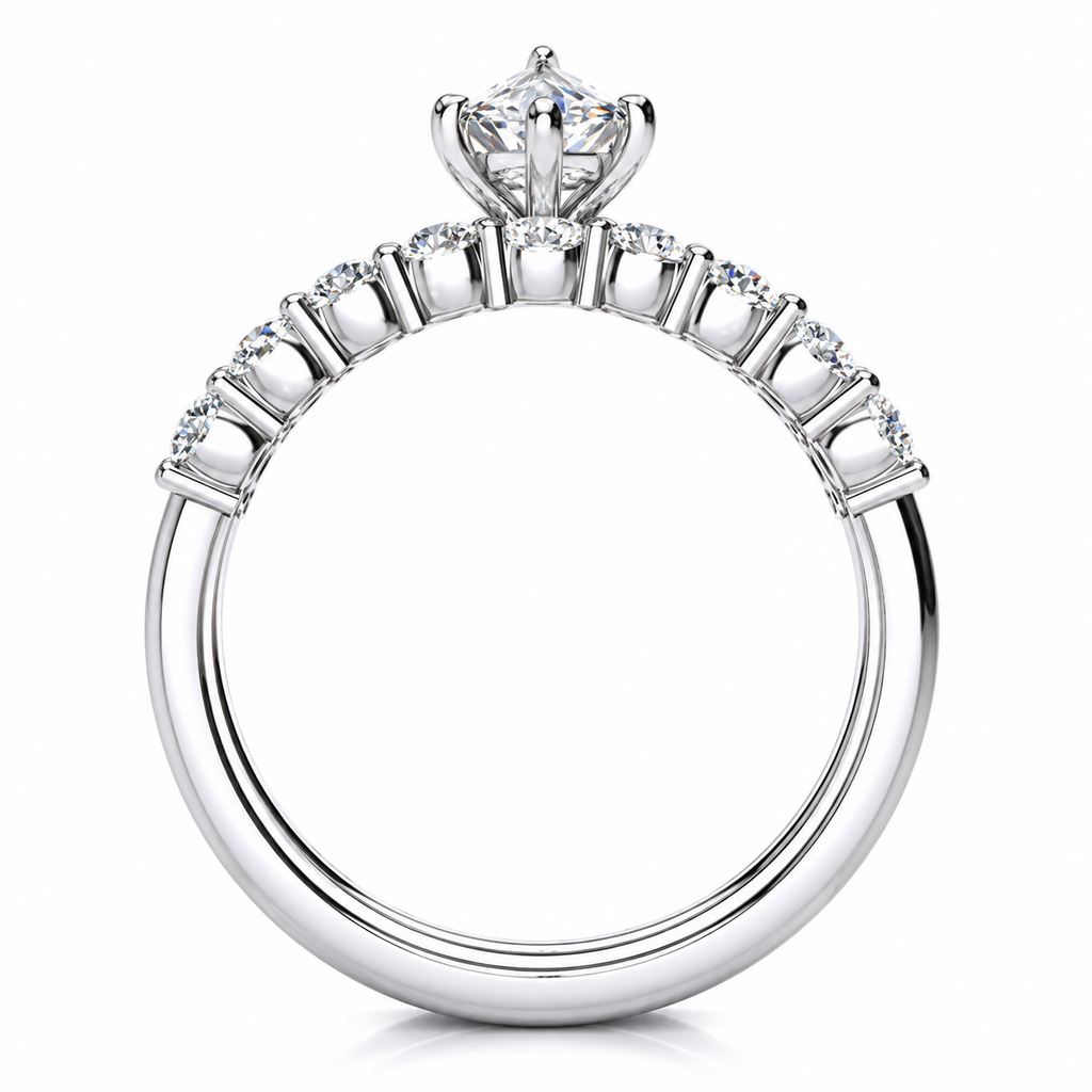 Jude Lab Grown Diamond Ring — white gold — side profile