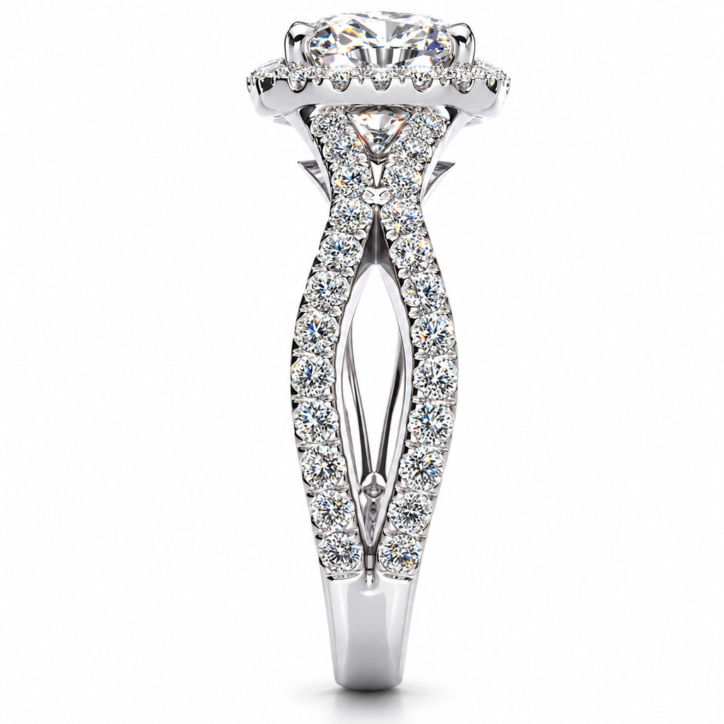 Julia Lab Grown Diamond Ring — white gold — end view
