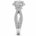 Julia Lab Grown Diamond Ring — white gold — end view