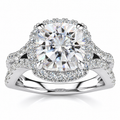 Julia Lab Grown Diamond Ring — white gold — front view