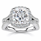 Julia Lab Grown Diamond Ring — white gold — front view
