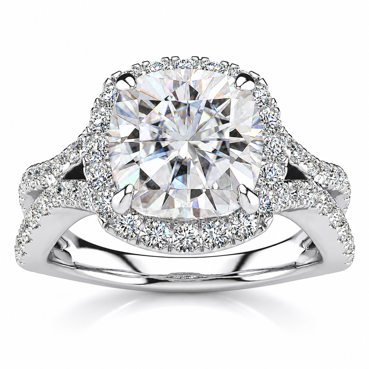 Julia Lab Grown Diamond Ring — white gold — front view