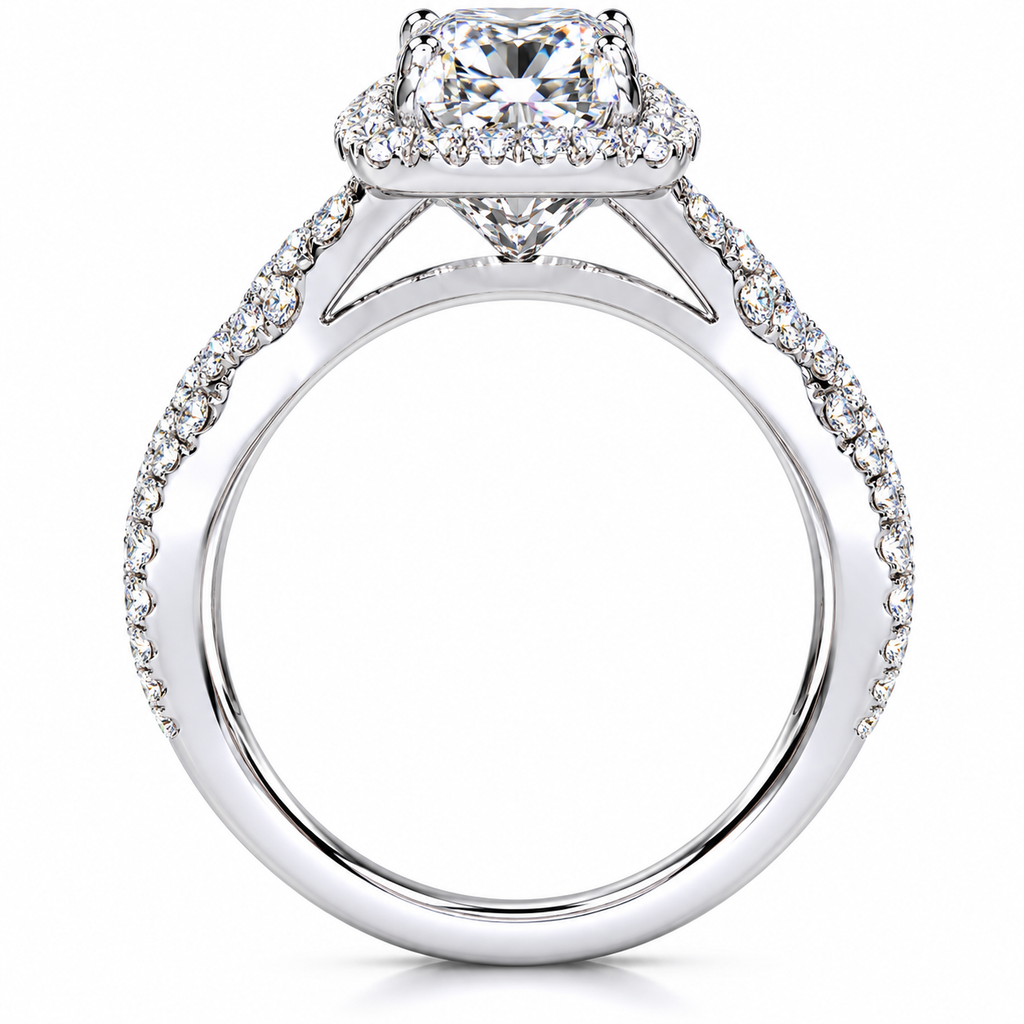 Julia Lab Grown Diamond Ring — white gold — side profile