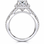 Julia Lab Grown Diamond Ring — white gold — side profile