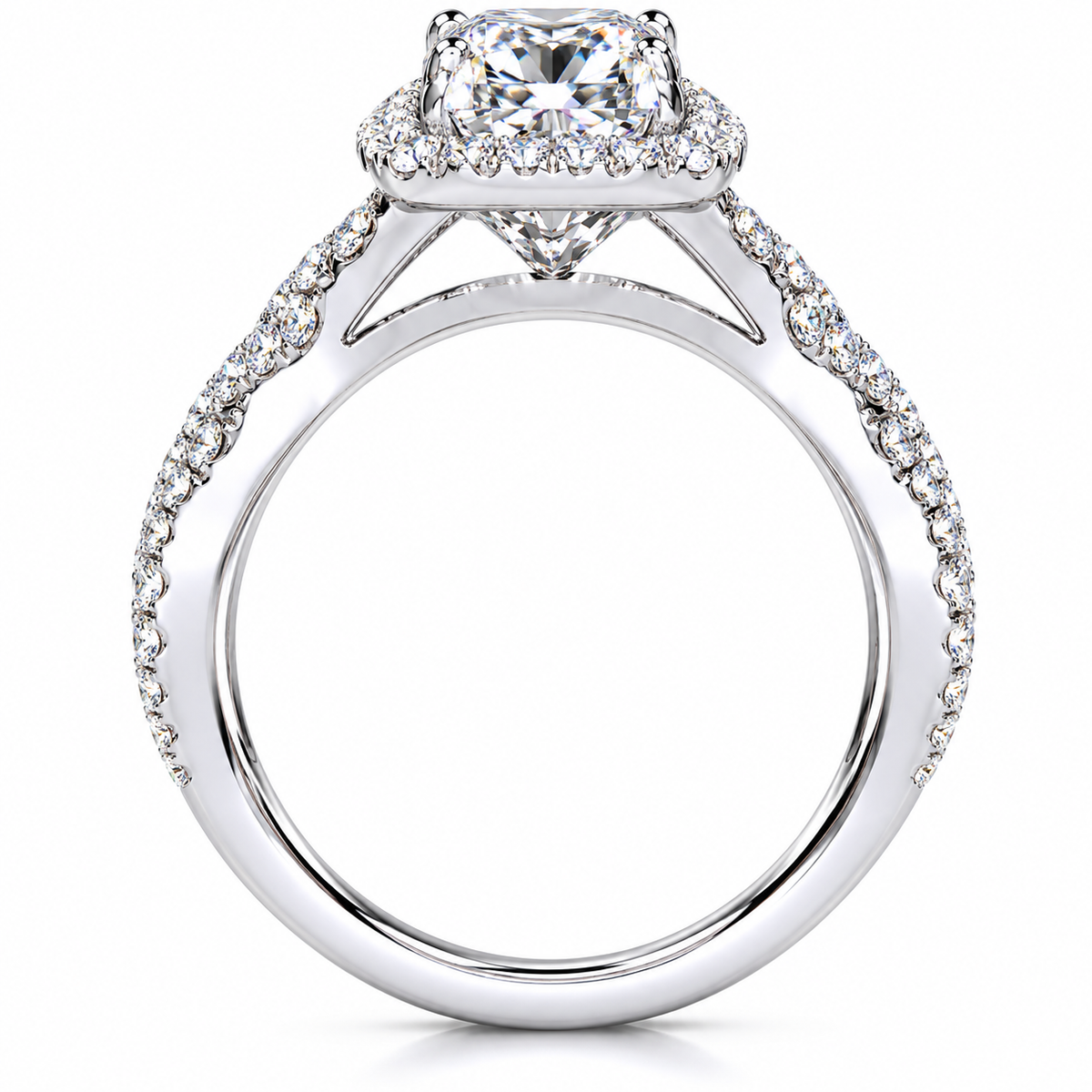 Julia Lab Grown Diamond Ring — white gold — side profile
