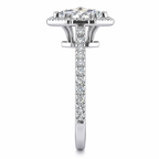 Juliette Lab Grown Diamond Ring — white gold — end view