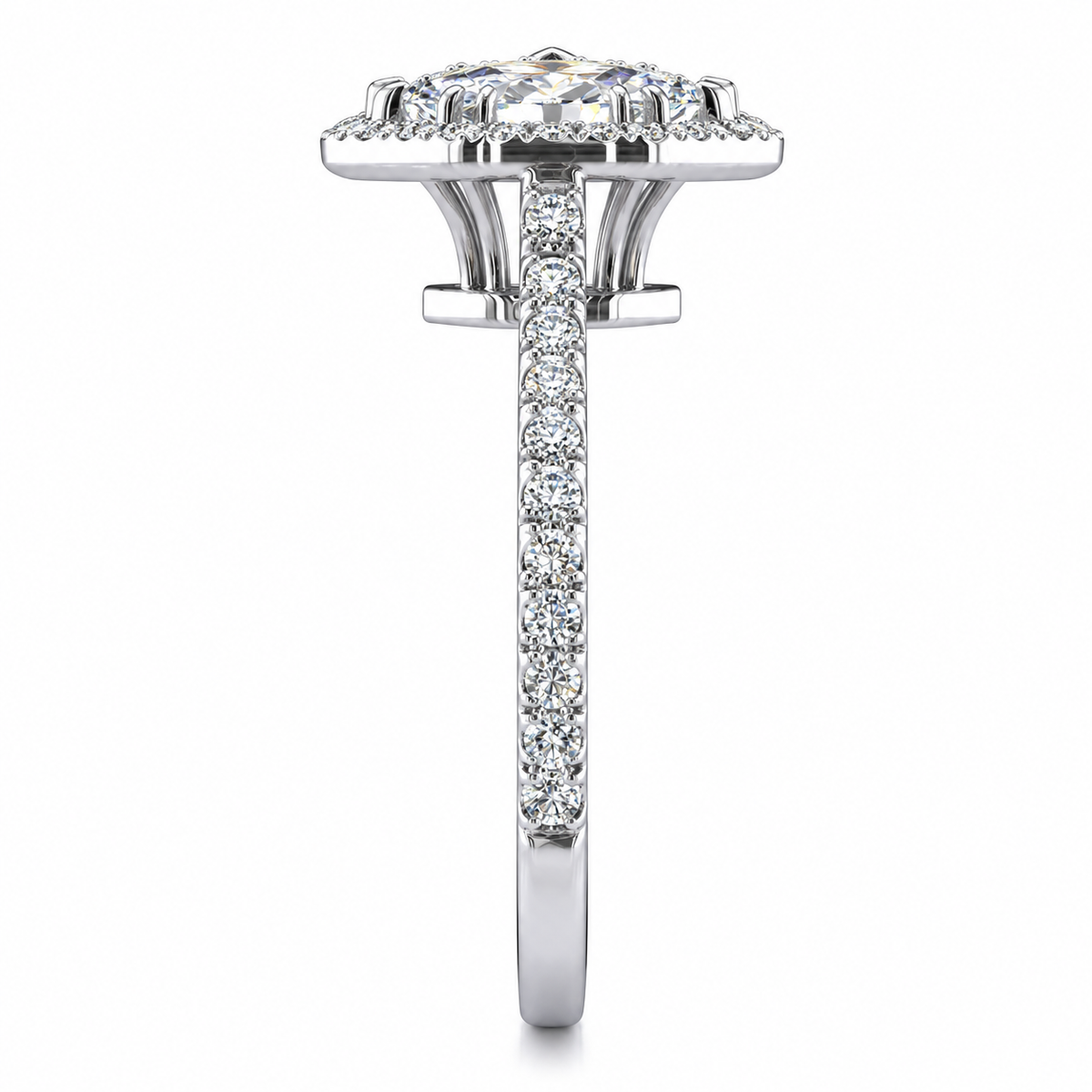 Juliette Lab Grown Diamond Ring — white gold — end view
