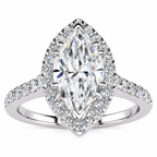 Juliette Lab Grown Diamond Ring — white gold — front view