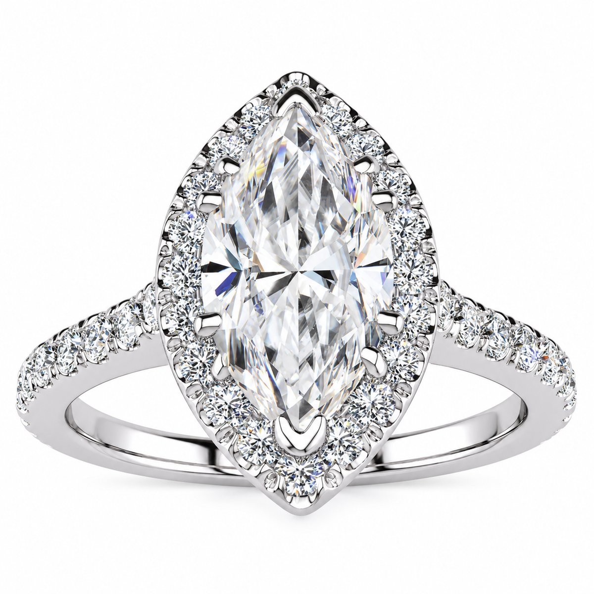 Juliette Lab Grown Diamond Ring — white gold — front view