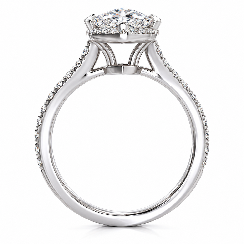 Juliette Lab Grown Diamond Ring — white gold — side profile