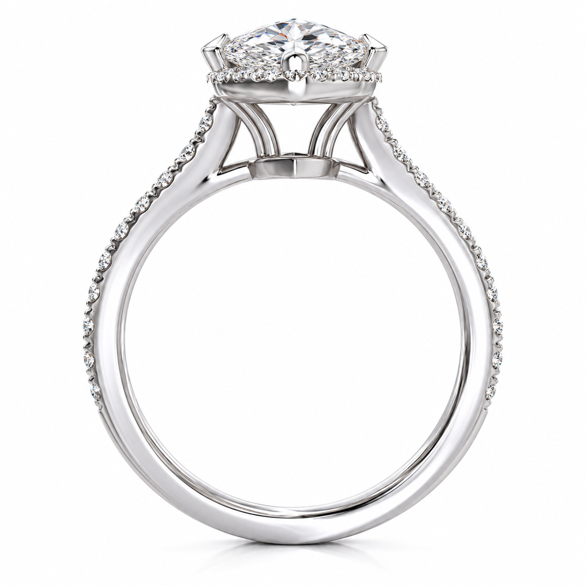 Juliette Lab Grown Diamond Ring — white gold — side profile