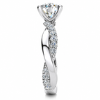 June Lab Grown Diamond Ring — white gold — end view