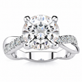 June Lab Grown Diamond Ring — white gold — front view