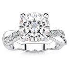 June Lab Grown Diamond Ring — white gold — front view