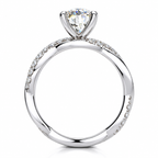 June Lab Grown Diamond Ring — white gold — side profile