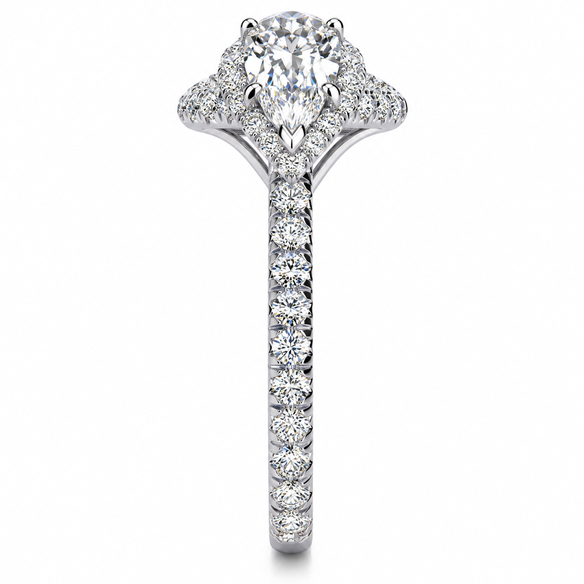Kaitlyn Lab Grown Diamond Ring — white gold — end view