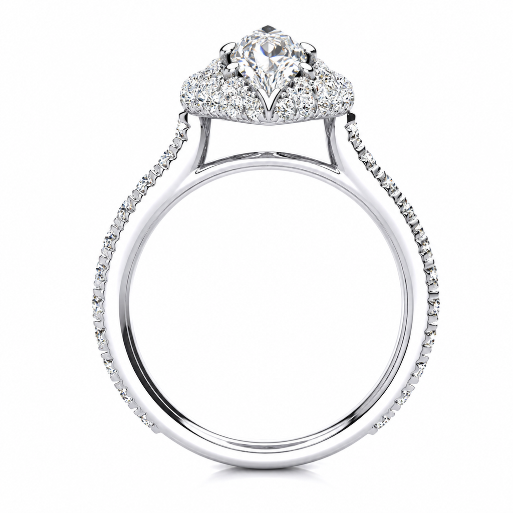 Kaitlyn Lab Grown Diamond Ring — white gold — side profile
