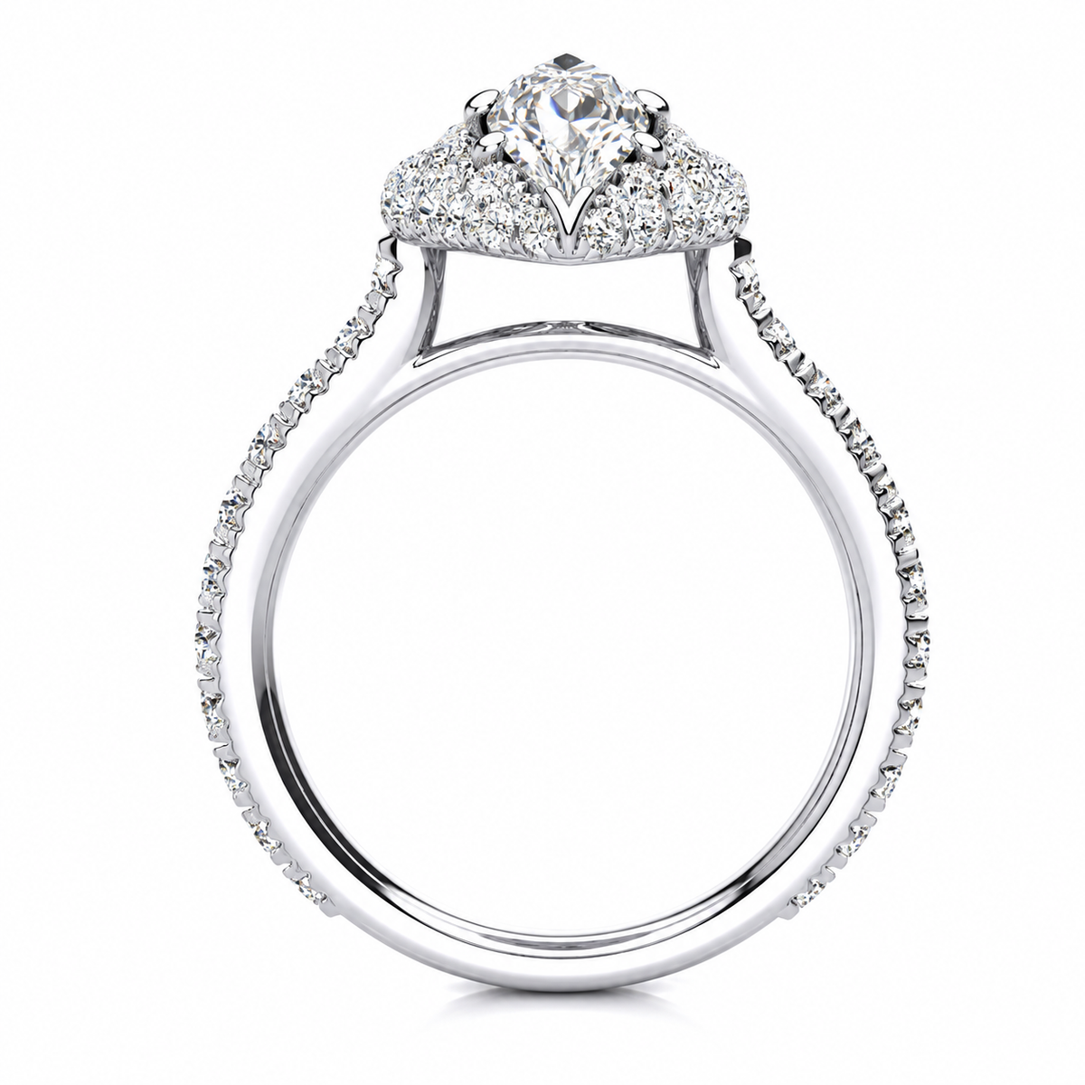 Kaitlyn Lab Grown Diamond Ring — white gold — side profile