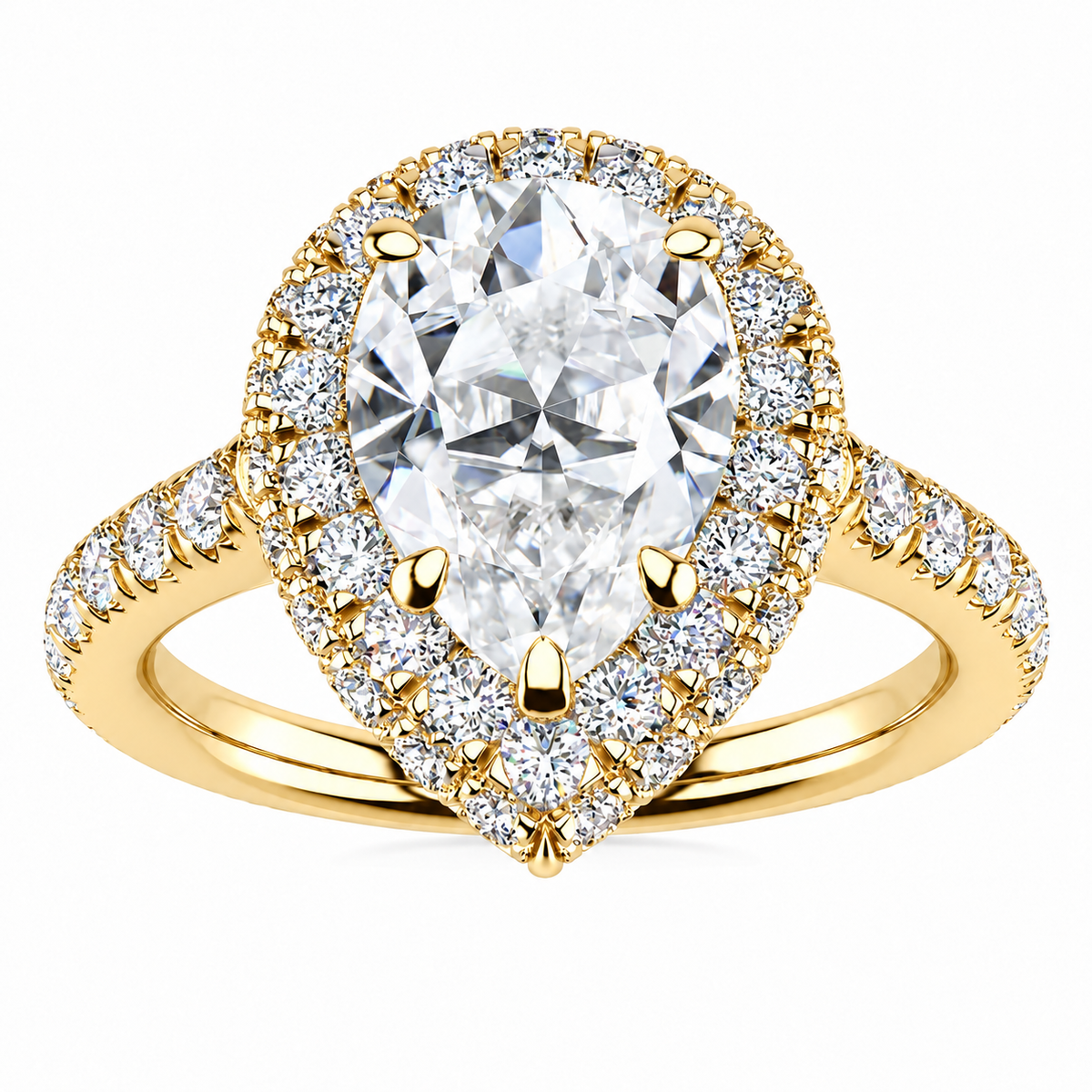 Kaitlyn Lab Grown Diamond Ring — yellow gold — front view