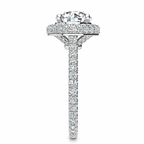 Karissa engagement ring — white gold — end view