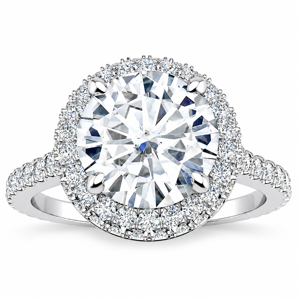 Karissa engagement ring — white gold — front view