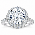 Karissa engagement ring — white gold — front view