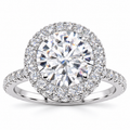 Kasandra Lab Grown Diamond Ring — white gold — front view