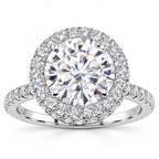 Kasandra Lab Grown Diamond Ring — white gold — front view