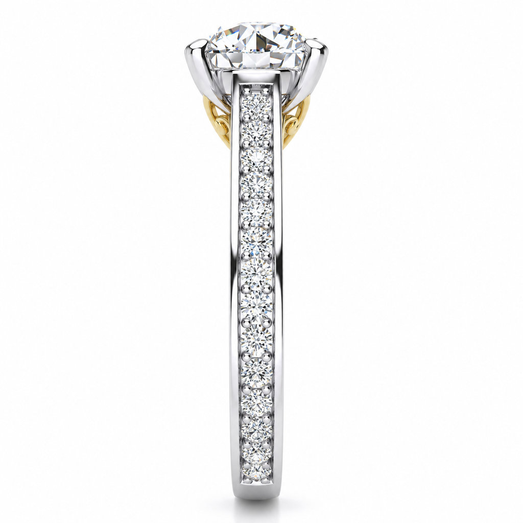 Kassidy Lab Grown Diamond Ring — white gold — end view