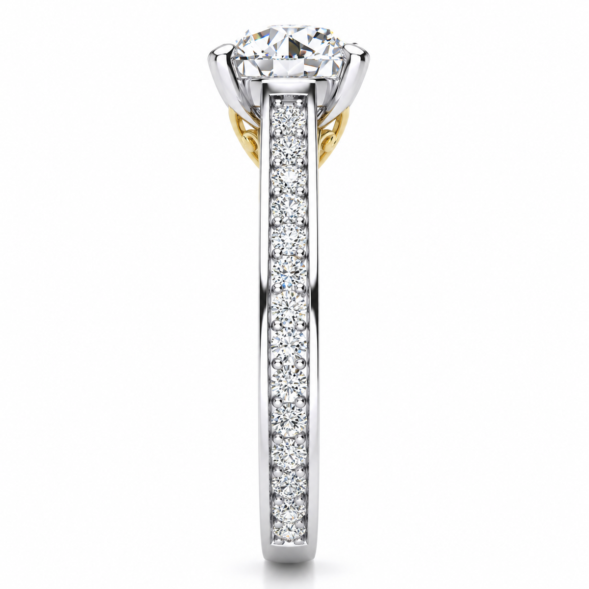 Kassidy Lab Grown Diamond Ring — white gold — end view
