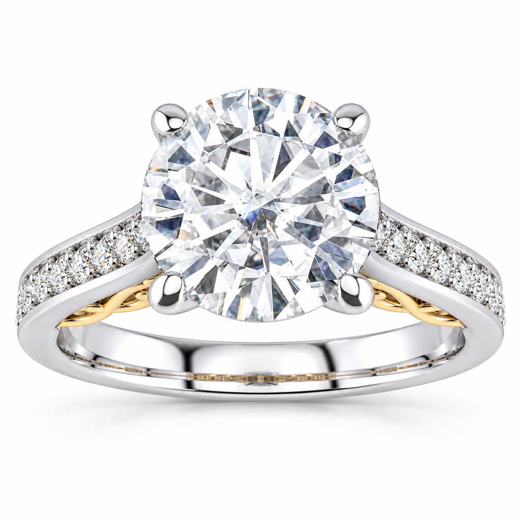 Kassidy Lab Grown Diamond Ring — white gold — front view