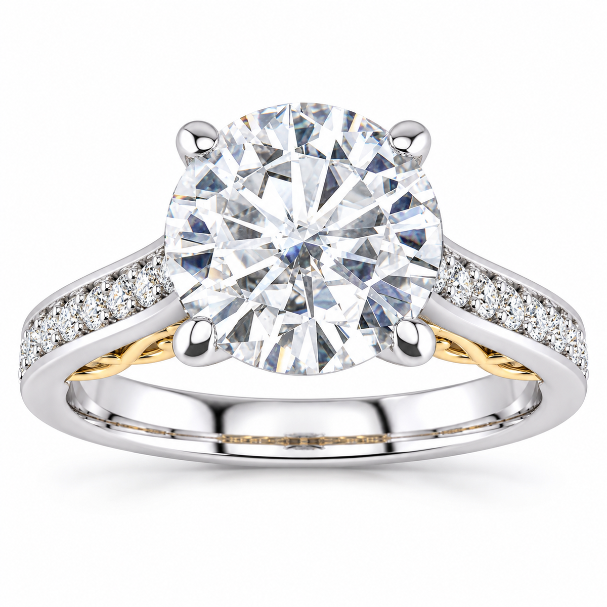Kassidy Lab Grown Diamond Ring — white gold — front view
