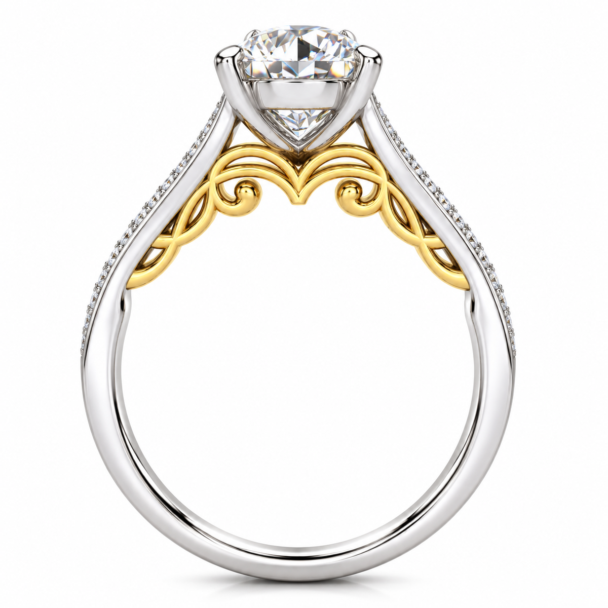 Kassidy Lab Grown Diamond Ring — white gold — side profile