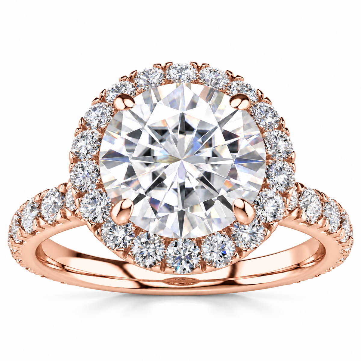 Kate Lab Grown Diamond Ring — rose gold — front view