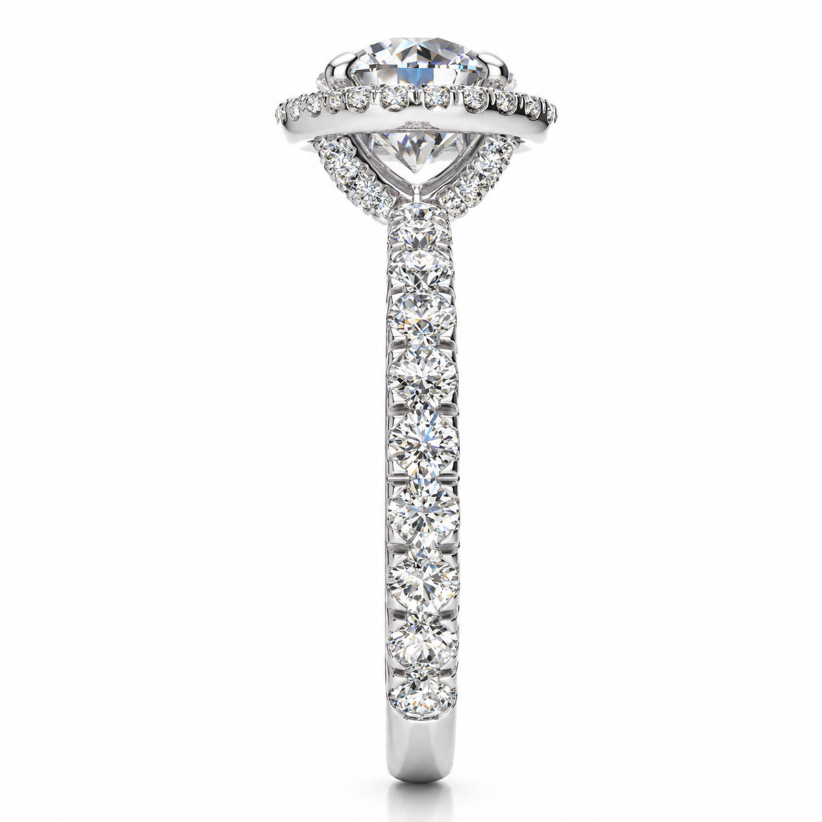 Kate Lab Grown Diamond Ring — white gold — end view