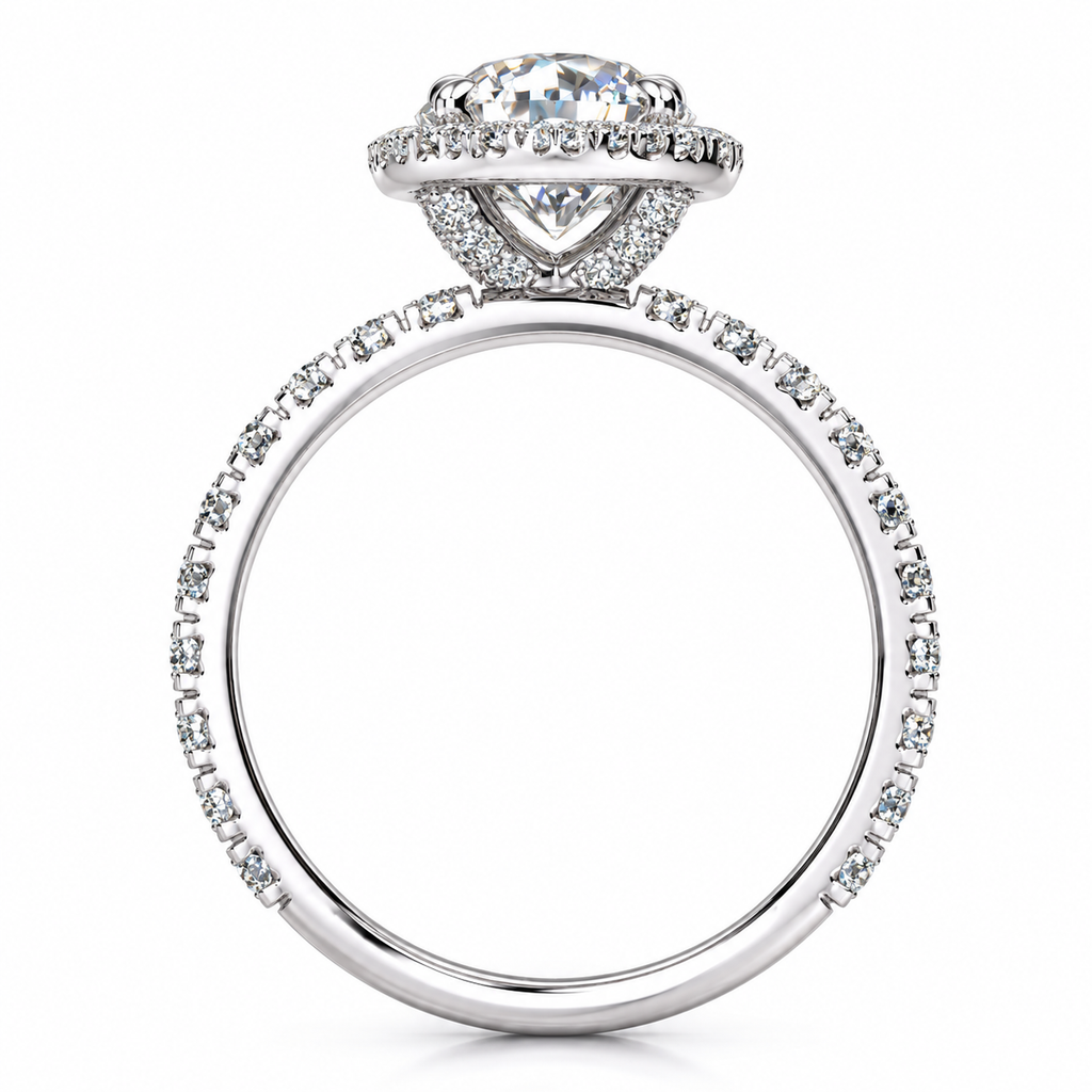 Kate Lab Grown Diamond Ring — white gold — side profile