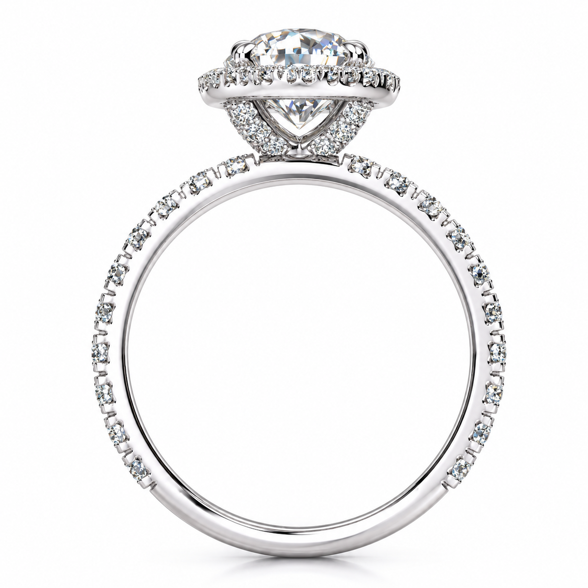 Kate Lab Grown Diamond Ring — white gold — side profile