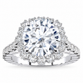 Kayla Lab Grown Diamond Ring — white gold — front view